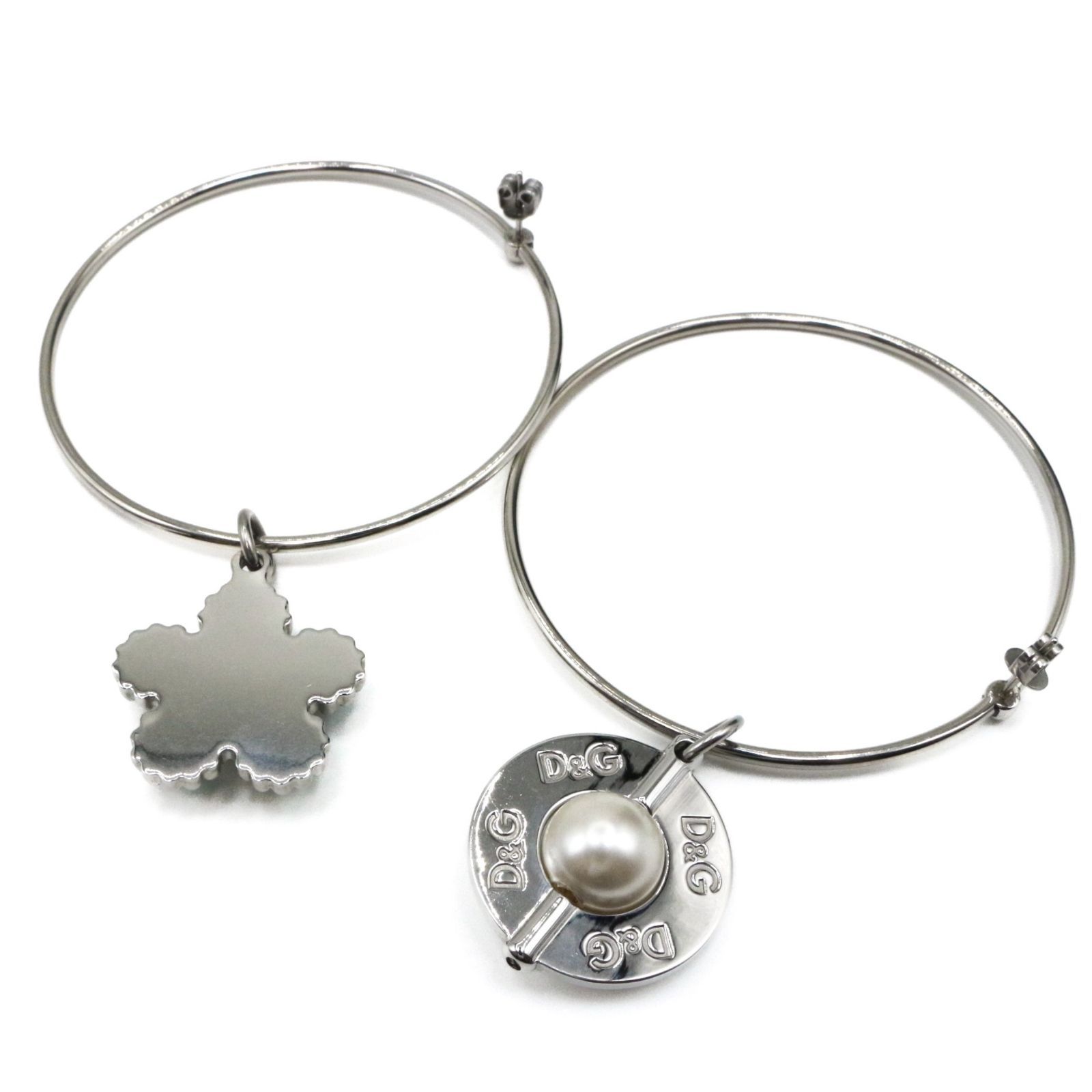 ドルチェ＆ガッバーナ ピアス イヤーアクセサリー ビッグ フープ ロゴ 