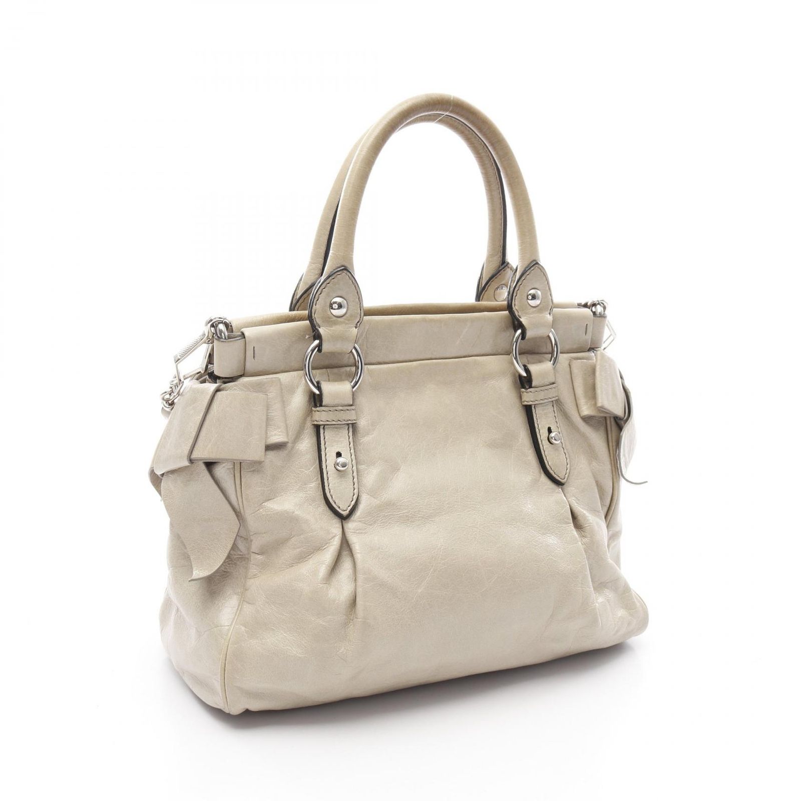 MIUMIU ミュウミュウ VITELLO LUX ショルダー付 ハンドバッグ Miu Miu ミュウ ミュウ VITELLO LUX ハンドバッグ - メルカリ