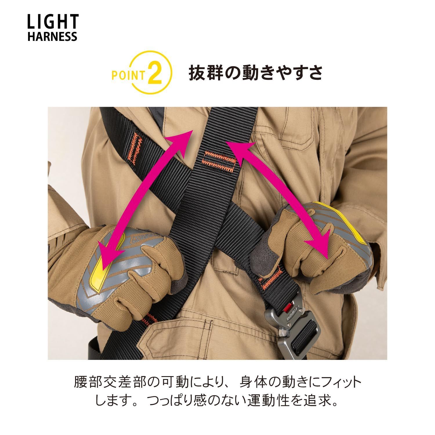 〔ハーネス本体のみ〕 ライトハーネス 黒 Lサイズ フルハーネス TH 510 OT BLK L ツヨロン 新規格 墜落制止用器具 安全帯 藤井電工 ブラック