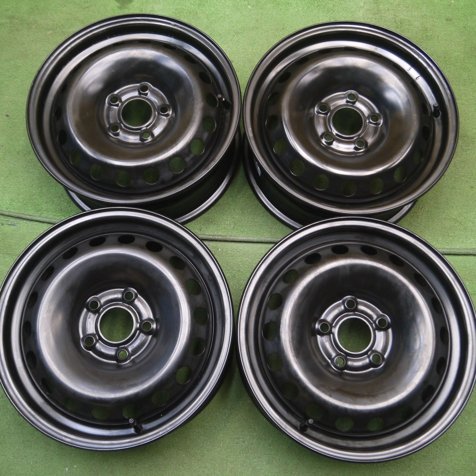 新車外し ルノーカングー2純正スチールホイール4本 No.3/4)カングー