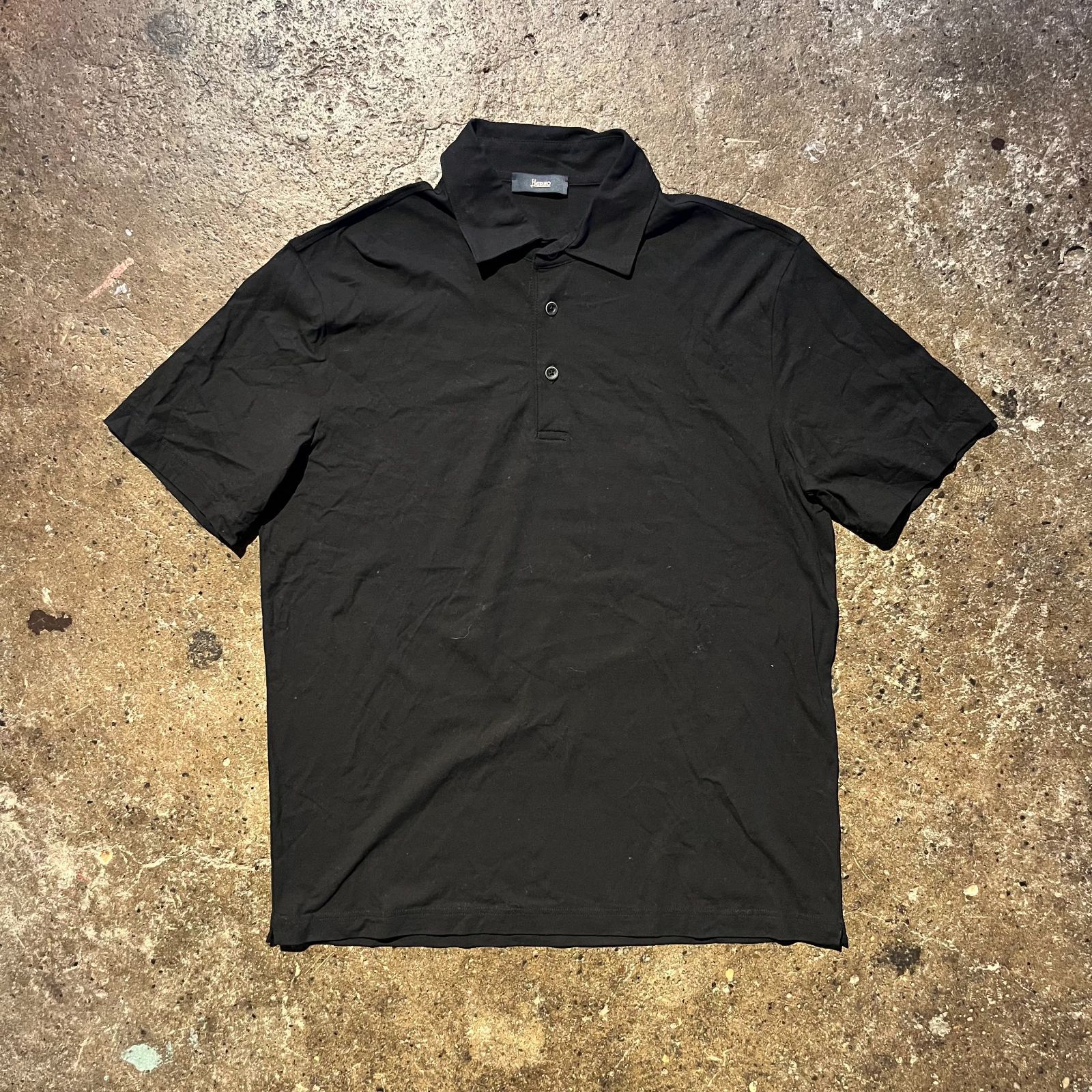 HERNO CREPE JERSEY POLO SHIRT ヘルノ クレープジャージ ポロシャツ 48