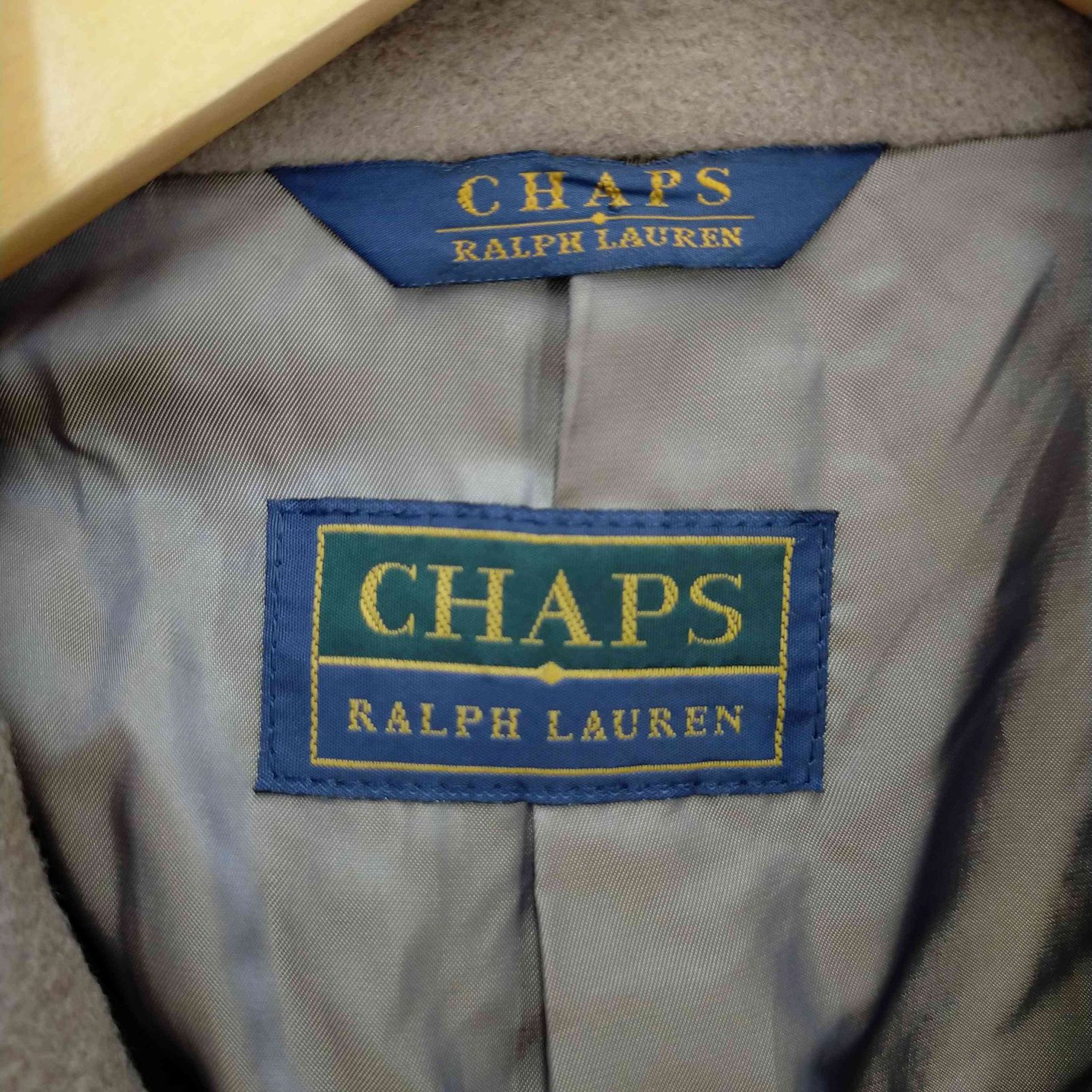 チャップスラルフローレン CHAPS RALPH LAUREN 80s～90s ダブルウールロングコート カシミヤ混 裏地玉蟲 メンズ LL