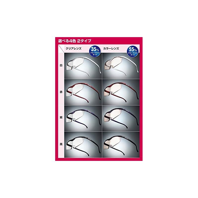 Hazuki 良い ハズキルーペ ラージ 1.85倍 クリアレンズ 赤