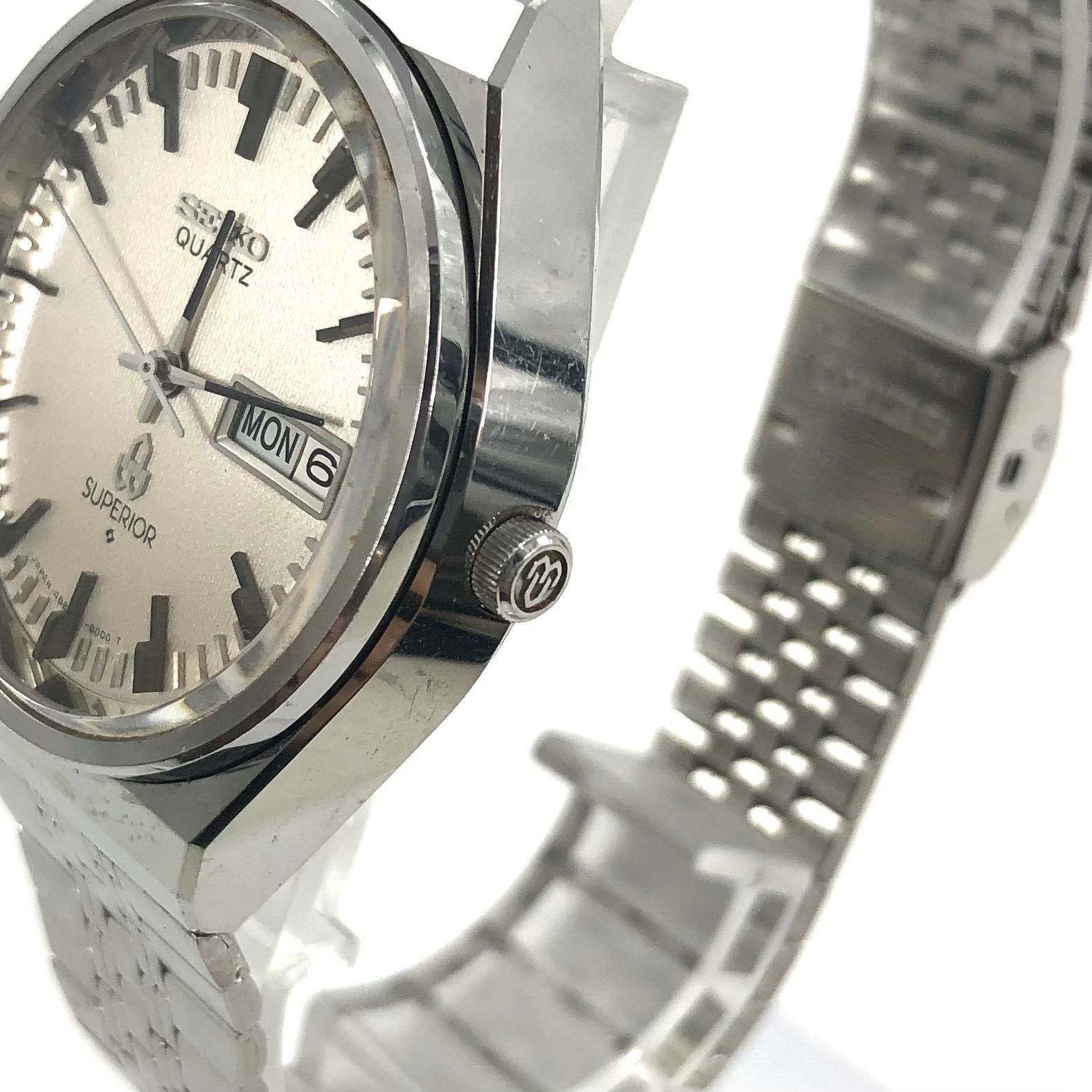 SEIKO Superior Twin Quartz セイコー スーペリア ツインクオーツ 4883-8000 QZ SS メンズ 腕時計 ラウンド  シルバー文字盤 稼動【ND-609】 - メルカリ