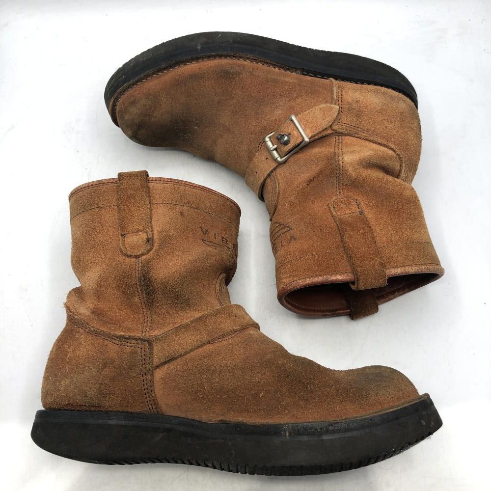 中古】VIBERG スエードエンジニアショートブーツ 7 1/2 ソール 中古】VIBERG スエードエンジニアショートブーツ 7 1/2 ソール