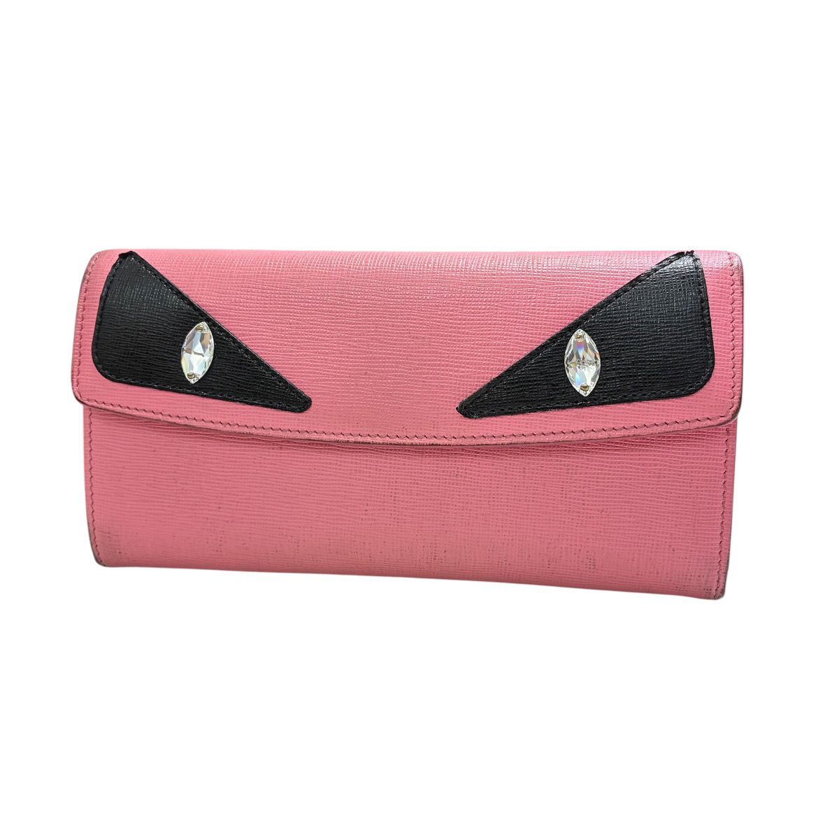 ◇中古◇FENDI【フェンディ】モンスター バグズアイ 二つ折り長財布