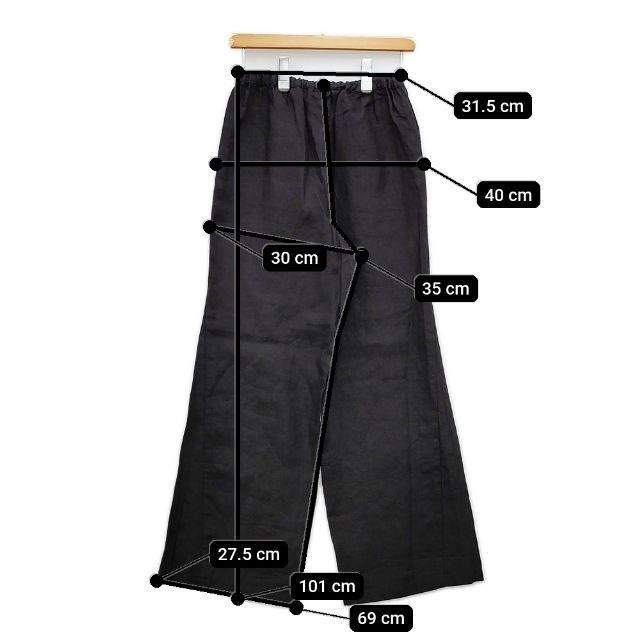 fog linen work 新品 リトアニアリネン ウエストゴム イージー