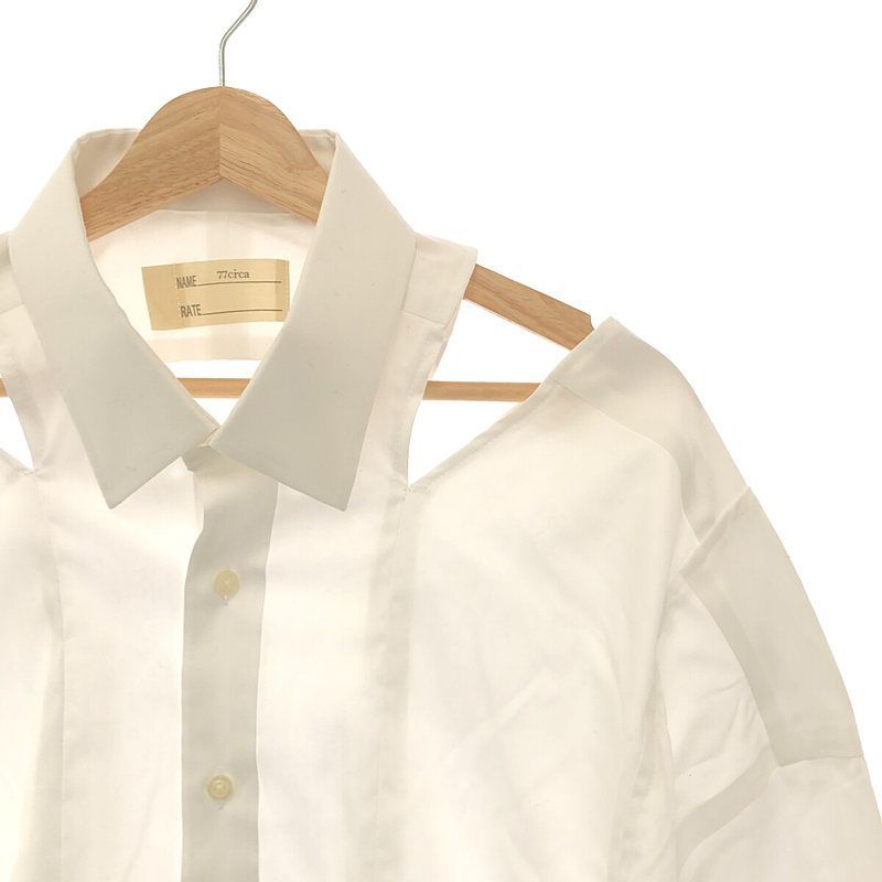 【美品】  77 circa / ナナナナサーカ | オープンショルダー リメイクシャツ | ホワイト | レディース 77CIRCA - 【美品】 77 circa / ナナナナサーカ | オープンショルダー