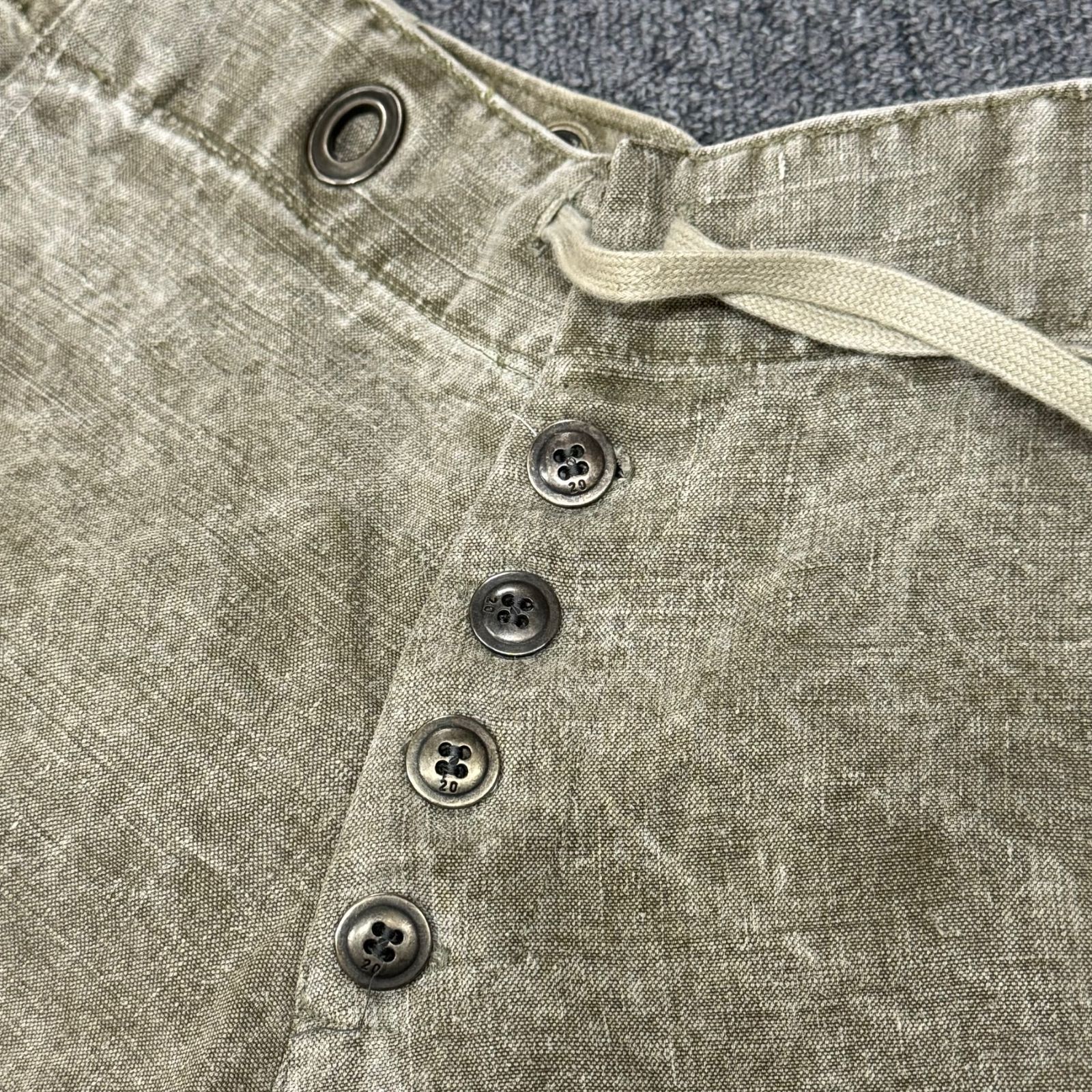 GREG LAUREN LOUNGE PANT 裾リブ ミリタリー パンツ