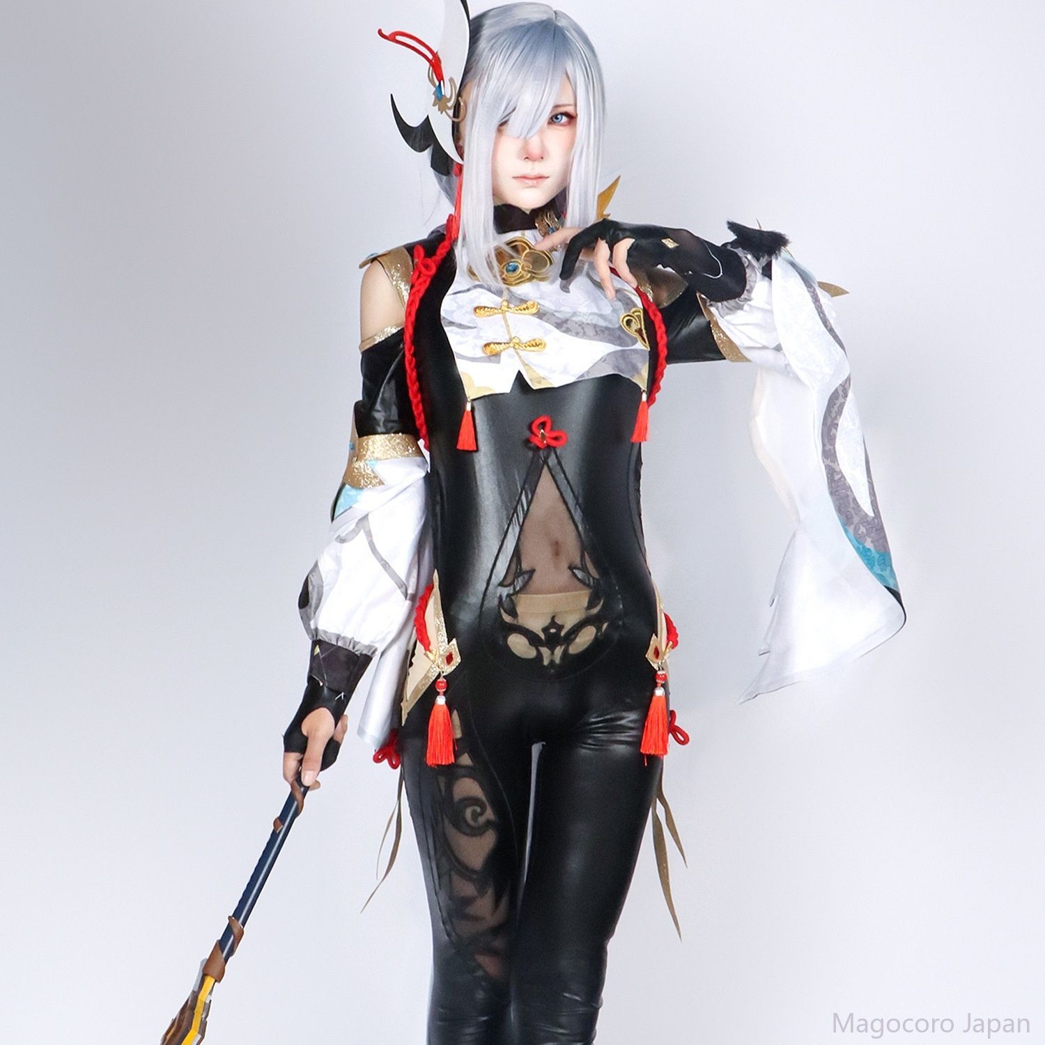 コスプレ衣装 原神 申鶴 コスチューム レディース 全身タイツ