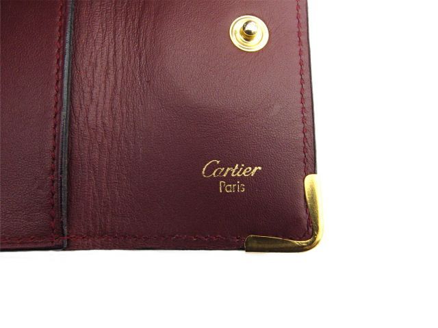 カルティエ キーケース 4連キーケース レディース メンズ マストライン ボルドー ゴールド レザー Cartier F1852 