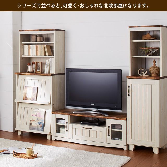 カントリーＴＶ台Ｗ105　テレビ台 ホワイトｘナチュラル系幅１０５ｃｍ ◇数量限定◇ お洒落 ホワイト テレビボード コンパクト