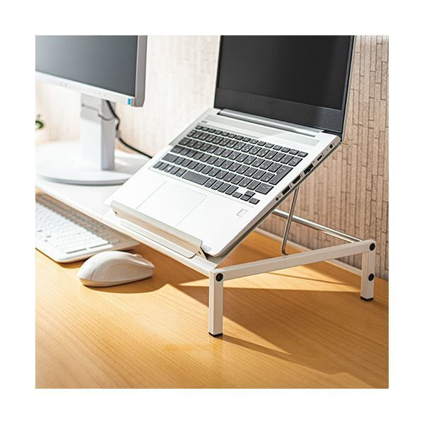 トヨダプロダクツ モニター台 スタンド機能天板付き ホワイト TUMS-1W 1台