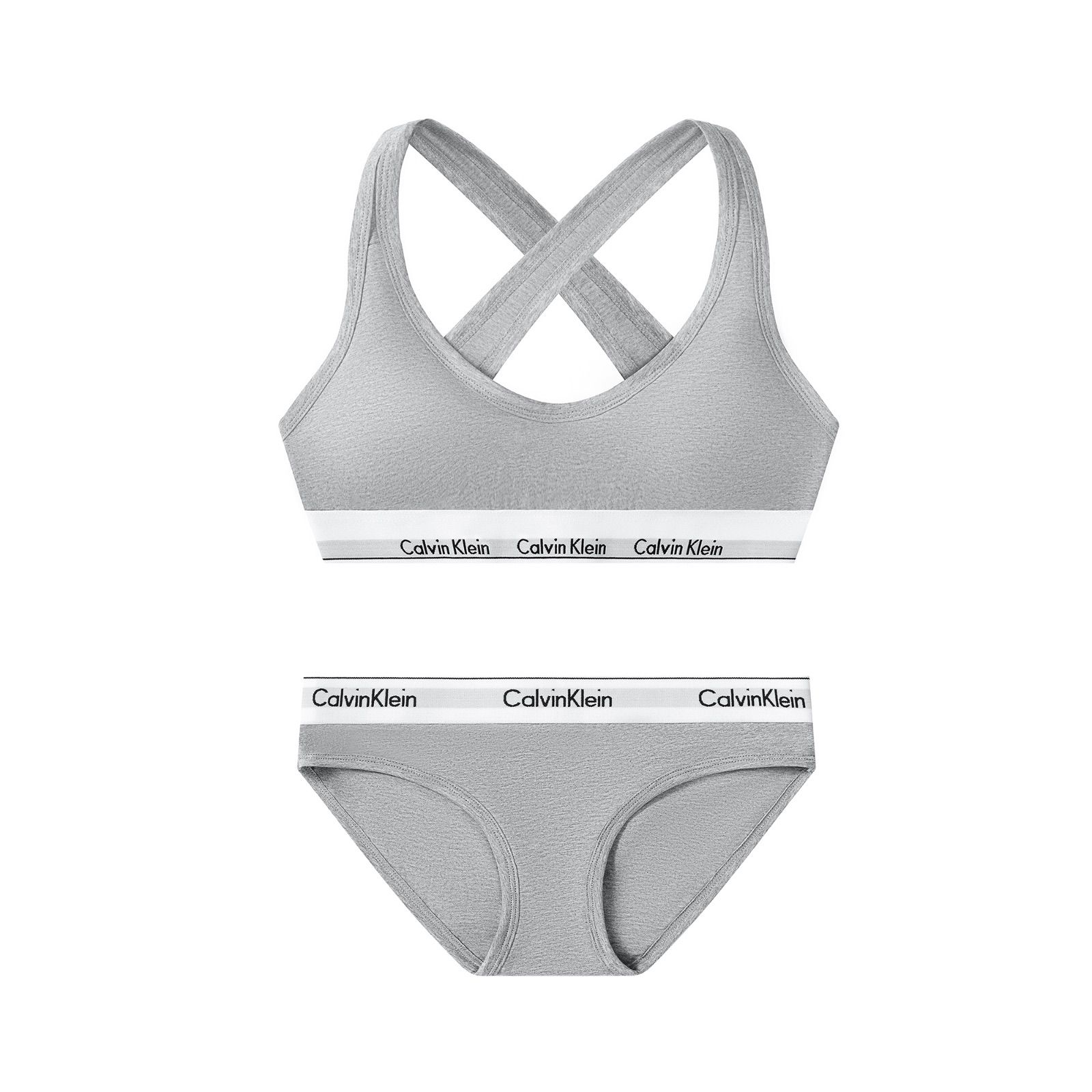 Calvin Klein カルバンクライン ブラ&ショーツ / 上下セット 灰色 S 