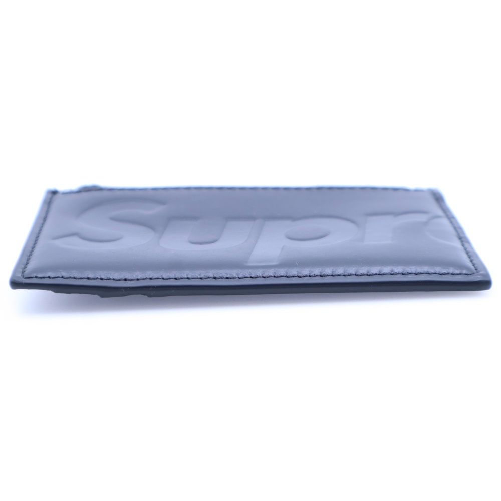  SUPREME シュプリーム Leather Zip Card H er BLACK レザー ジップカード ホルダー ブラック 名刺入れ 小物