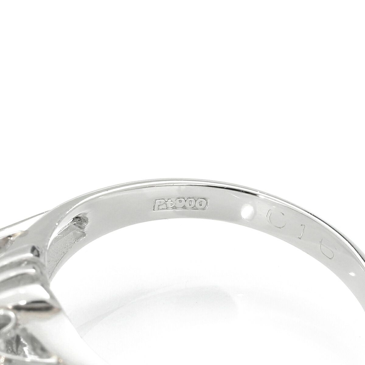 リング 指輪 エメラルド ダイヤモンド Pt900 12号 中古 プレラブド