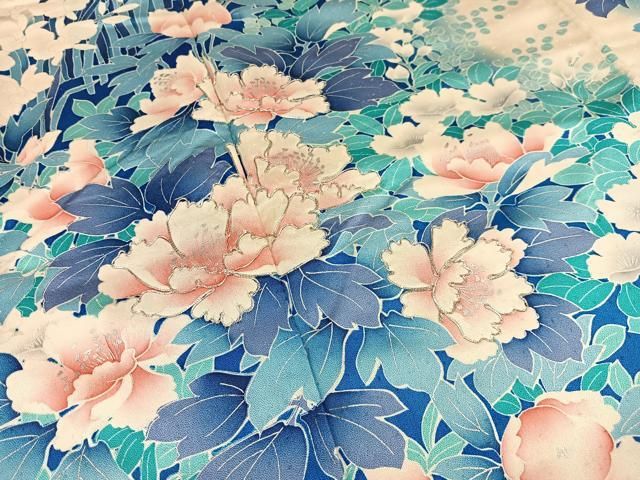 平和屋着物□豪華振袖 駒刺繍 花尽し 銀彩 正絹 逸品 AABA0445oa