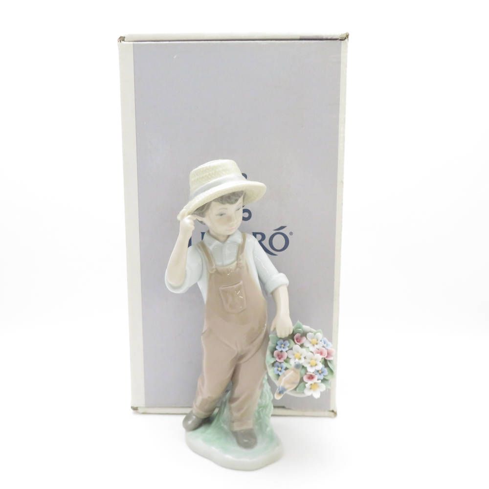 未使用 LLADRO リヤドロ 6824 楽しいお友達 フィギュリン 1点 インテリア 置物 陶器人形 SO2474F2 
