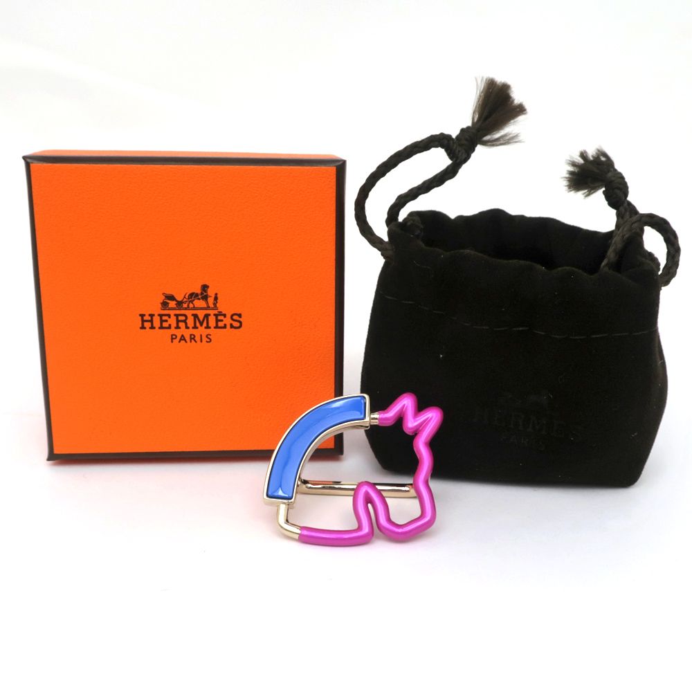 名東】エルメス スカーフリング シュヴァル・ネオン シュバル