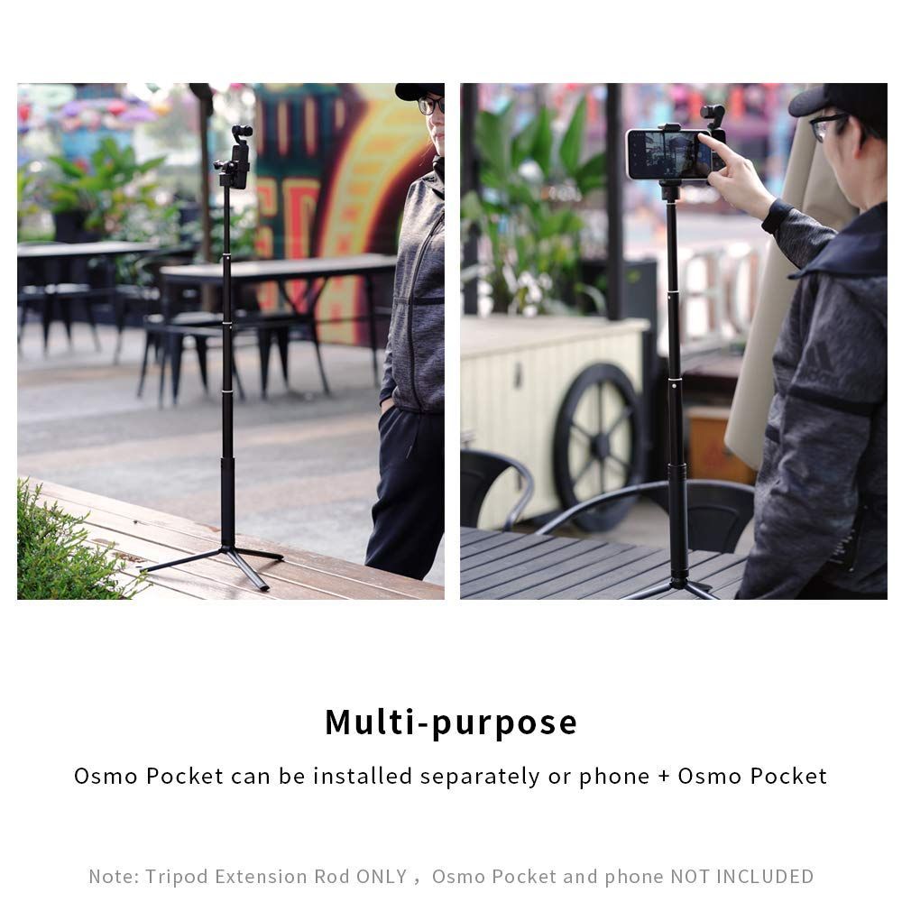 DJI Pocket 2 1用のMAXCAM Selfieスティック三脚延長ロッド、アルミ