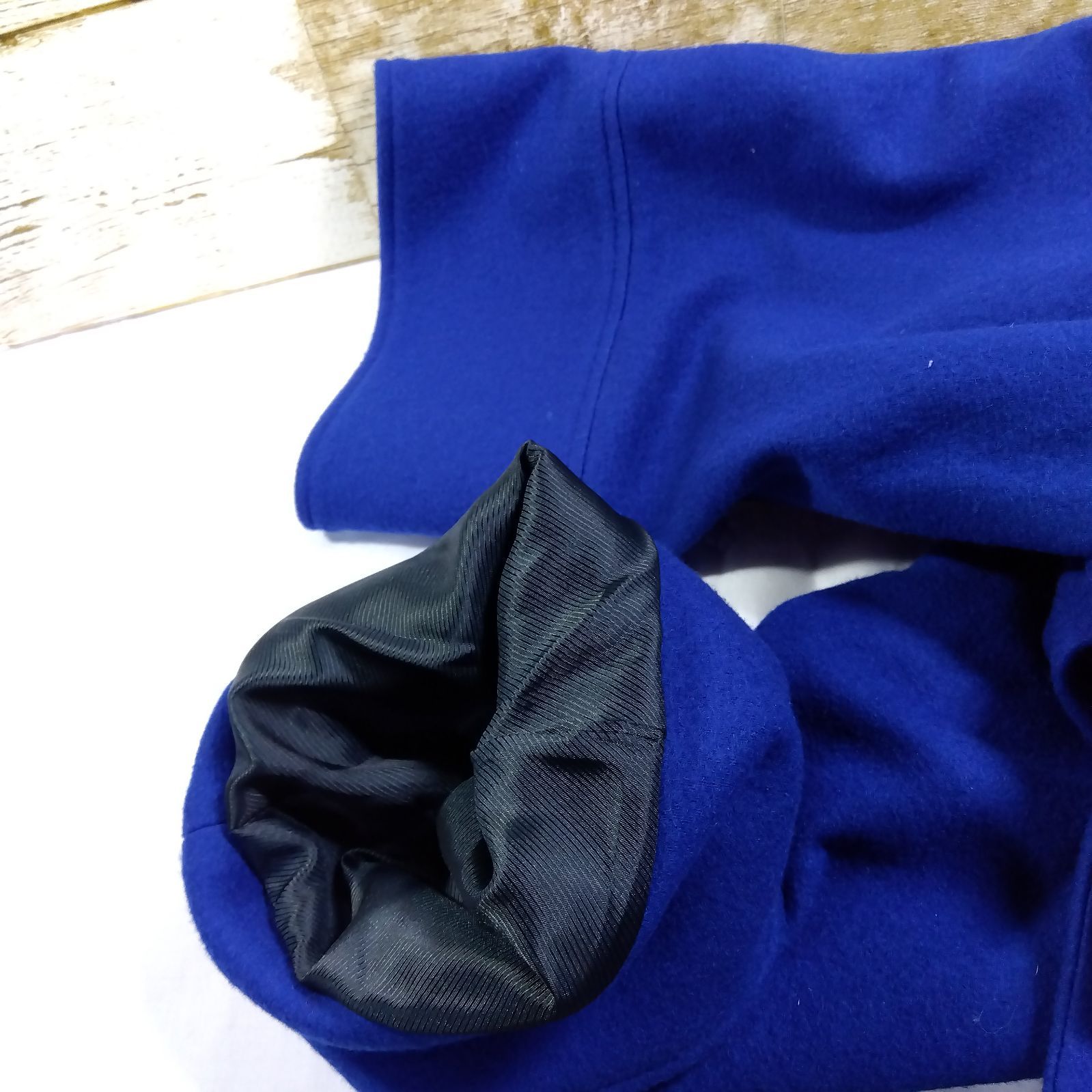 Grandtable グランターブル 2WAY リボンハーフコート ロングブルー