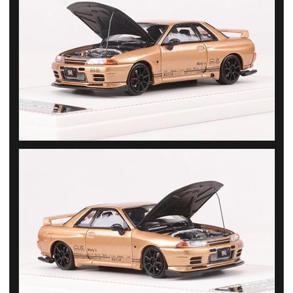 1/64　FOCAL HORIZON　日産　NISSAN　スカイライン　GT-R R32 Top Secret VR32　カーボンボンネット　ゴールド　 ミニカー●Ｍ１７４