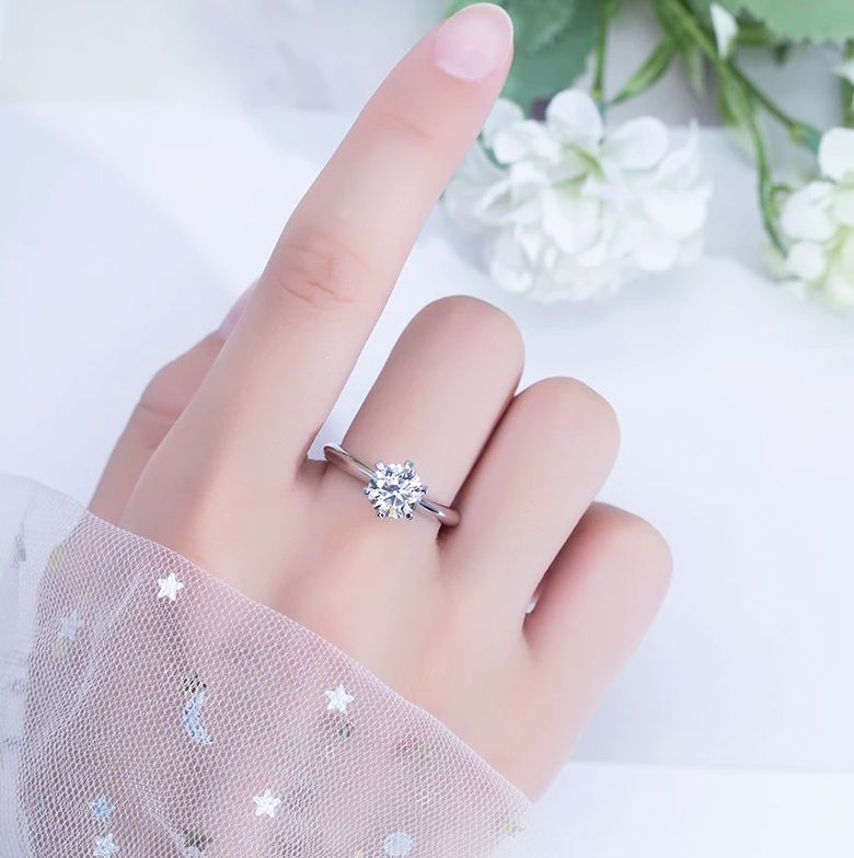 1ct D VS1 14K Gold ラボグロウンダイヤモンドリング IGI鑑定書付