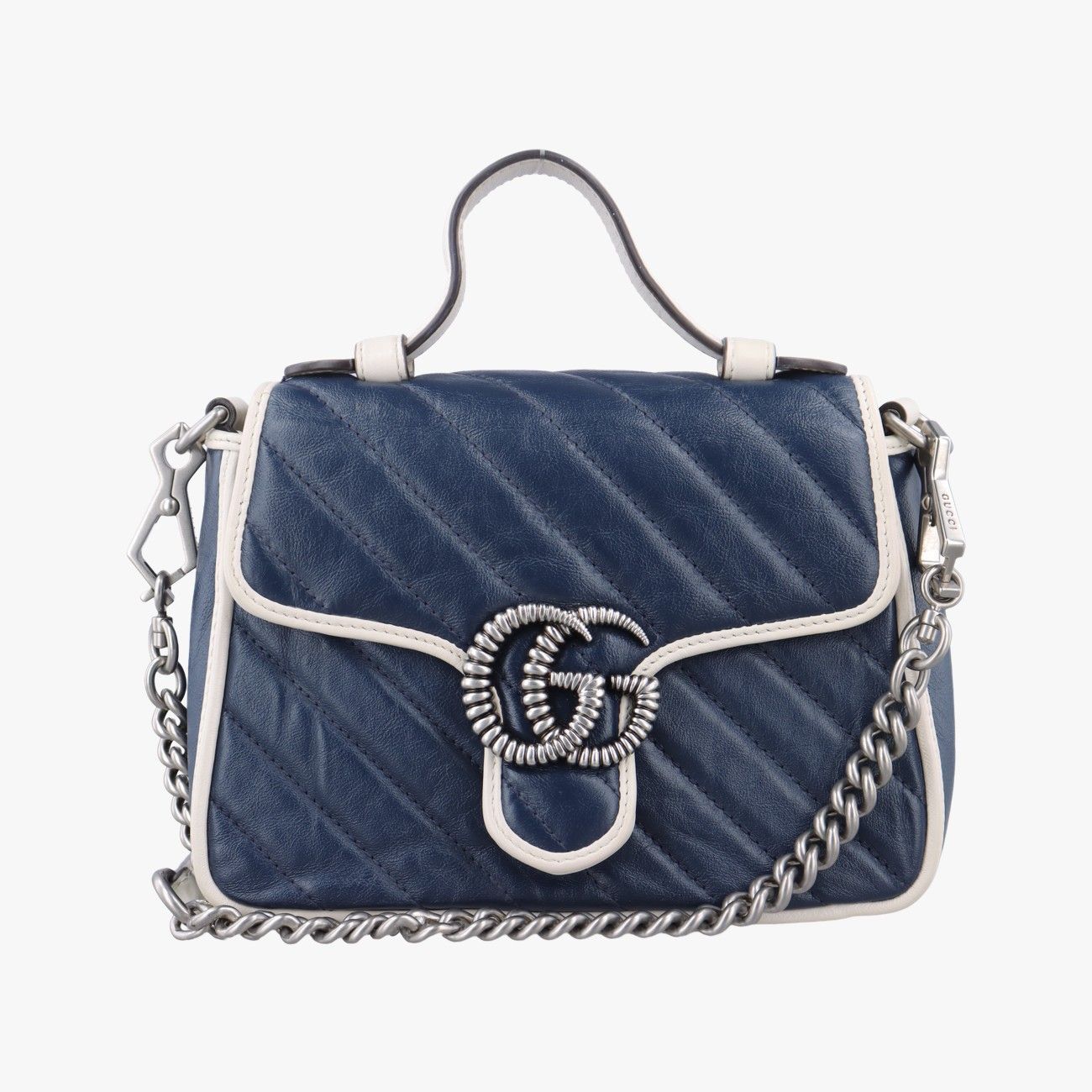グッチGucciGGマーモント ネイビー レザー 583571 H031157906