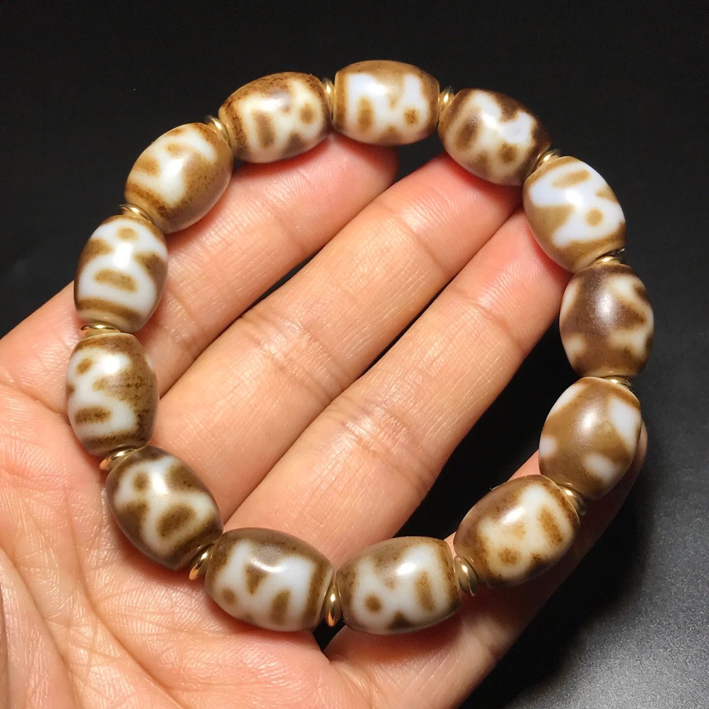 天然石 蔵伝 チベット 五眼天珠 古美術品 古董品 旧家蔵出 稀少