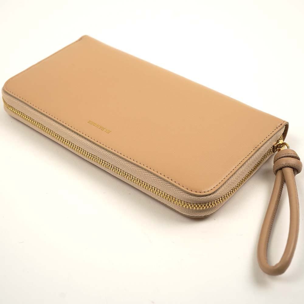 JIL SANDER ジルサンダー 長財布 ラウンドジップウォレット ベージュ ジルサンダー 財布 長財布 ラウンドファスナー レディース
