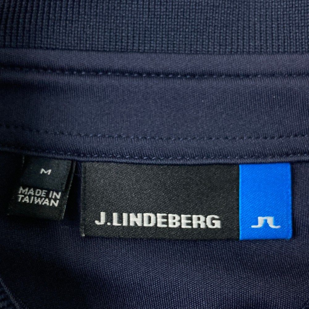 サイズ：L J.LINDEBERG ジェイリンドバーグ 半袖ポロシャツ ネイビー系