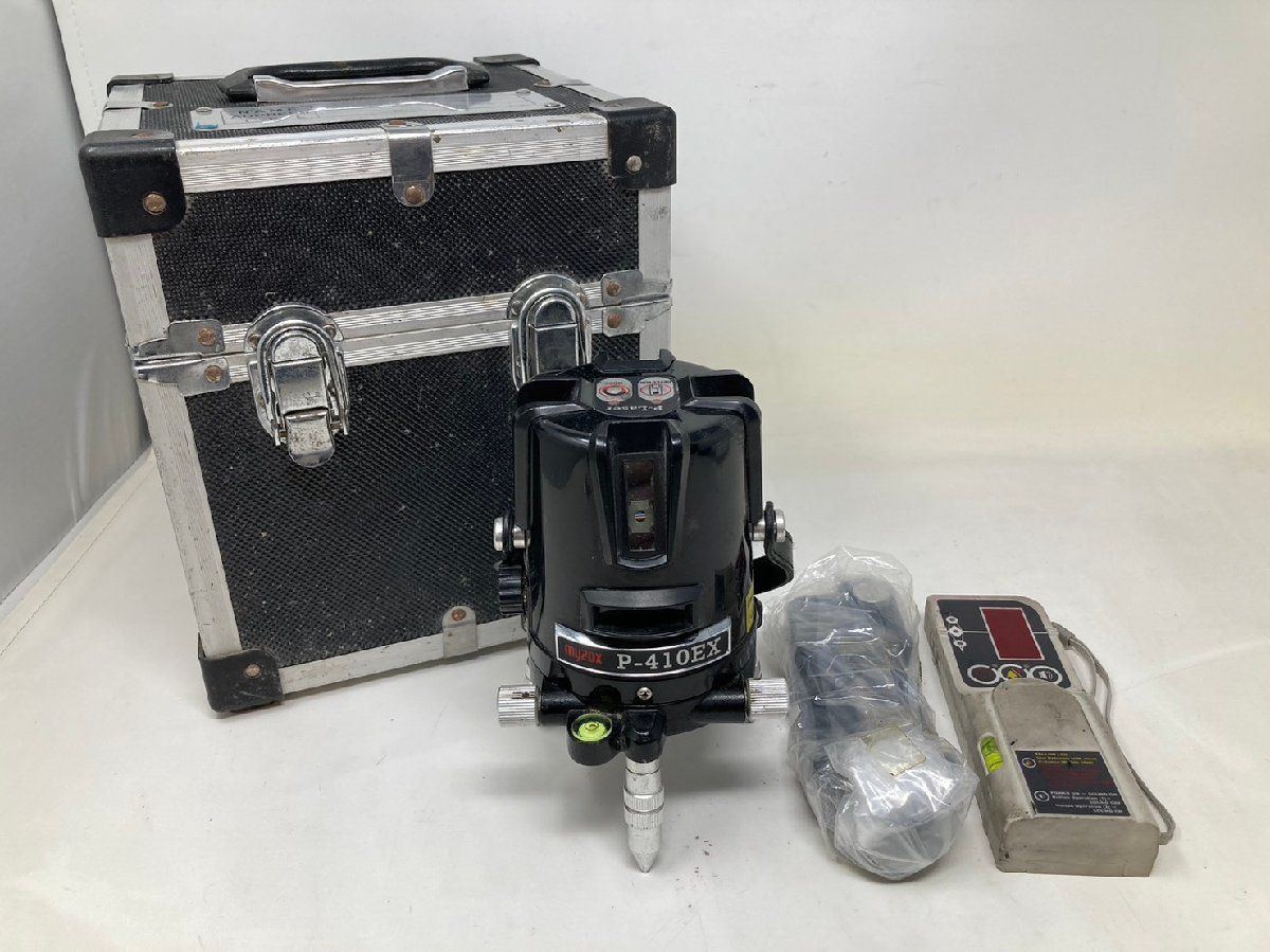 ◆MYZOX マイゾックス レーザー墨出し器 P-410EX ケース他付属 精度不明 現状◆8297