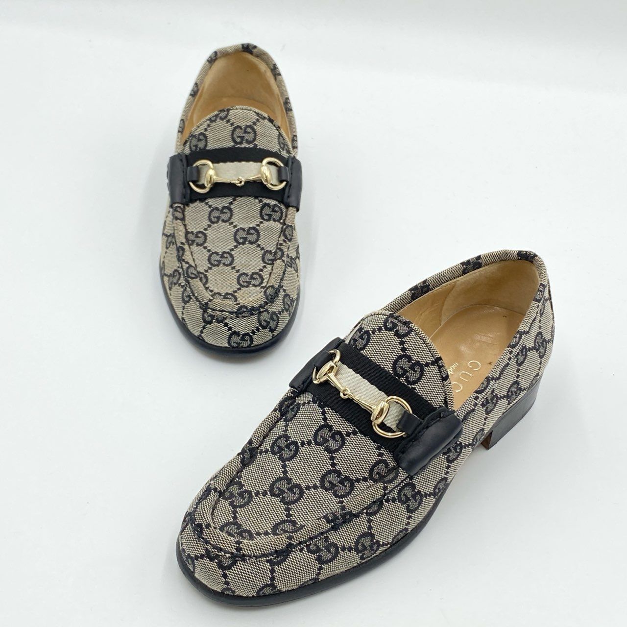 5h29 《美品》 GUCCI グッチ ホースビット GGシグネチャー ローファー 