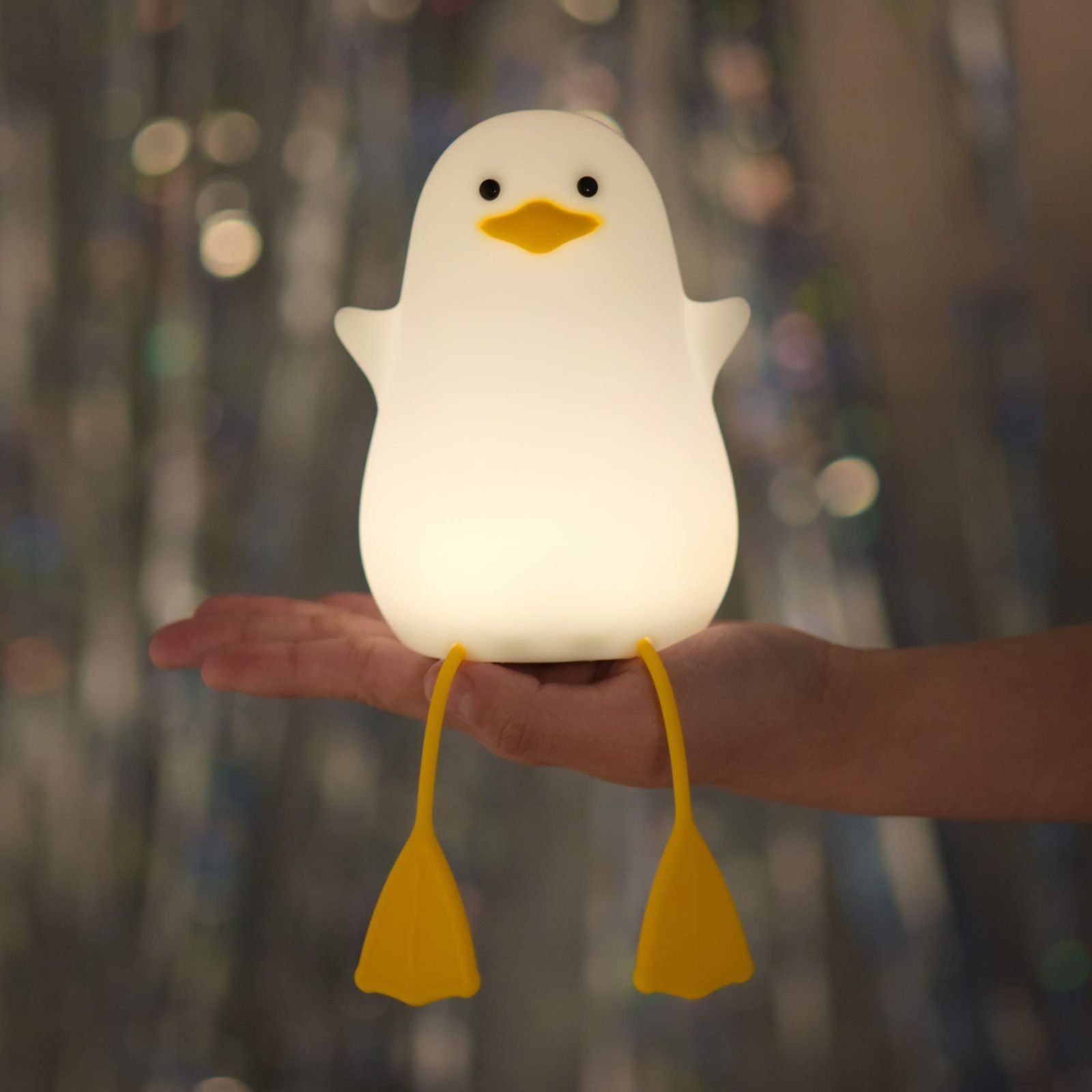 アヒル ナイトライト ベッドサイドランプ YuanDian LEDライト 授乳ライト タイマ設定 かわいい 調光 プニプニ テーブルランプ 夜間ライト プレゼント 枕元 USB 充電 安全ABS+シリコン製 間接照明 