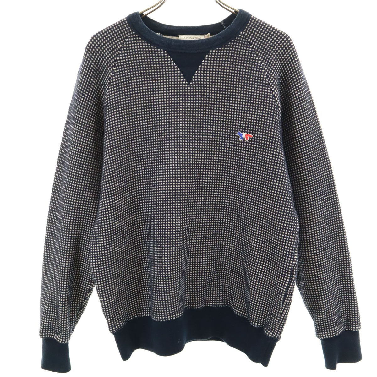 MAISON KITSUNE メゾンキツネ ポルトガル製 長袖 ワッフル ニット XS 