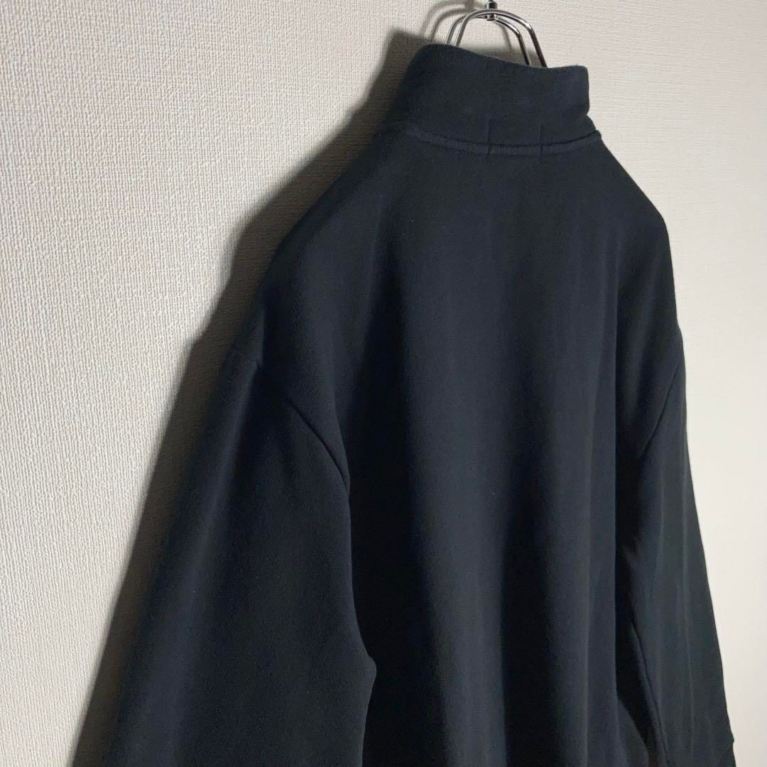 RALPH LAUREN ハーフジップスウェット 刺繍ロゴ 黒 L - メルカリ