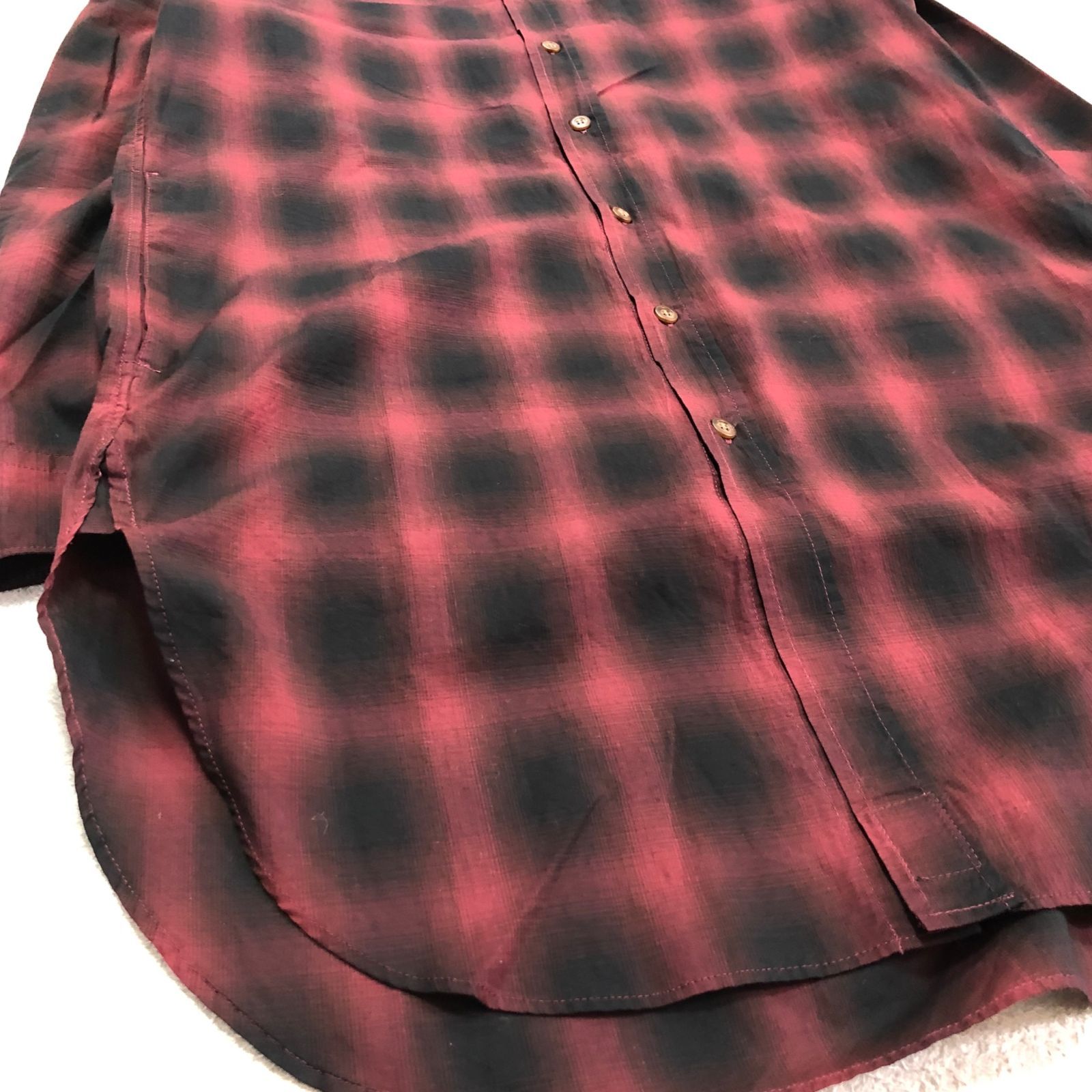 RUDE GALLERY LONG SHIRT ロングシャツ オンブレチェック