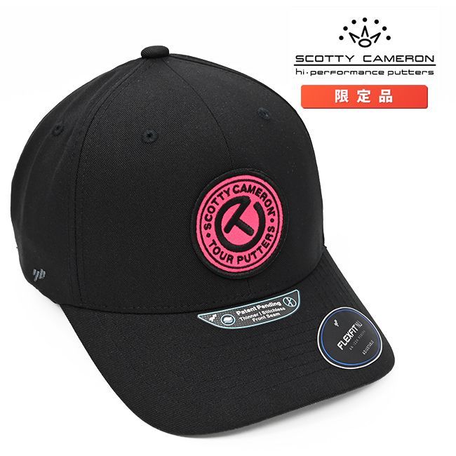 スコッティキャメロン Circle T パッチ スナップバック キャップ ブラック / ピンク フリーサイズ Scotty Cameron キャメロン  サークルT Cap フレックスフィット - メルカリ