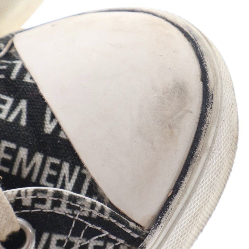 VETEMENTS ヴェトモン 18SS printed canvas sneaker ロゴプリント キャンバスハイカットスニーカー ブラック VETEMENTS (ヴェトモン) 18SS printed canvas sneaker ロゴプリント