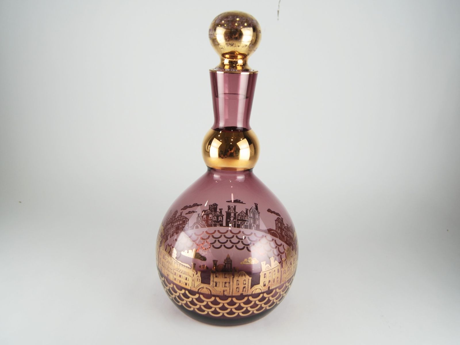 USED/AB】ヴェネチアングラス デカンタ/グラス×6客 パープル