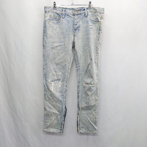 ◇ Θ mnml ミニマル ダメージ加工 デニムパンツ サイズ32 インディゴ