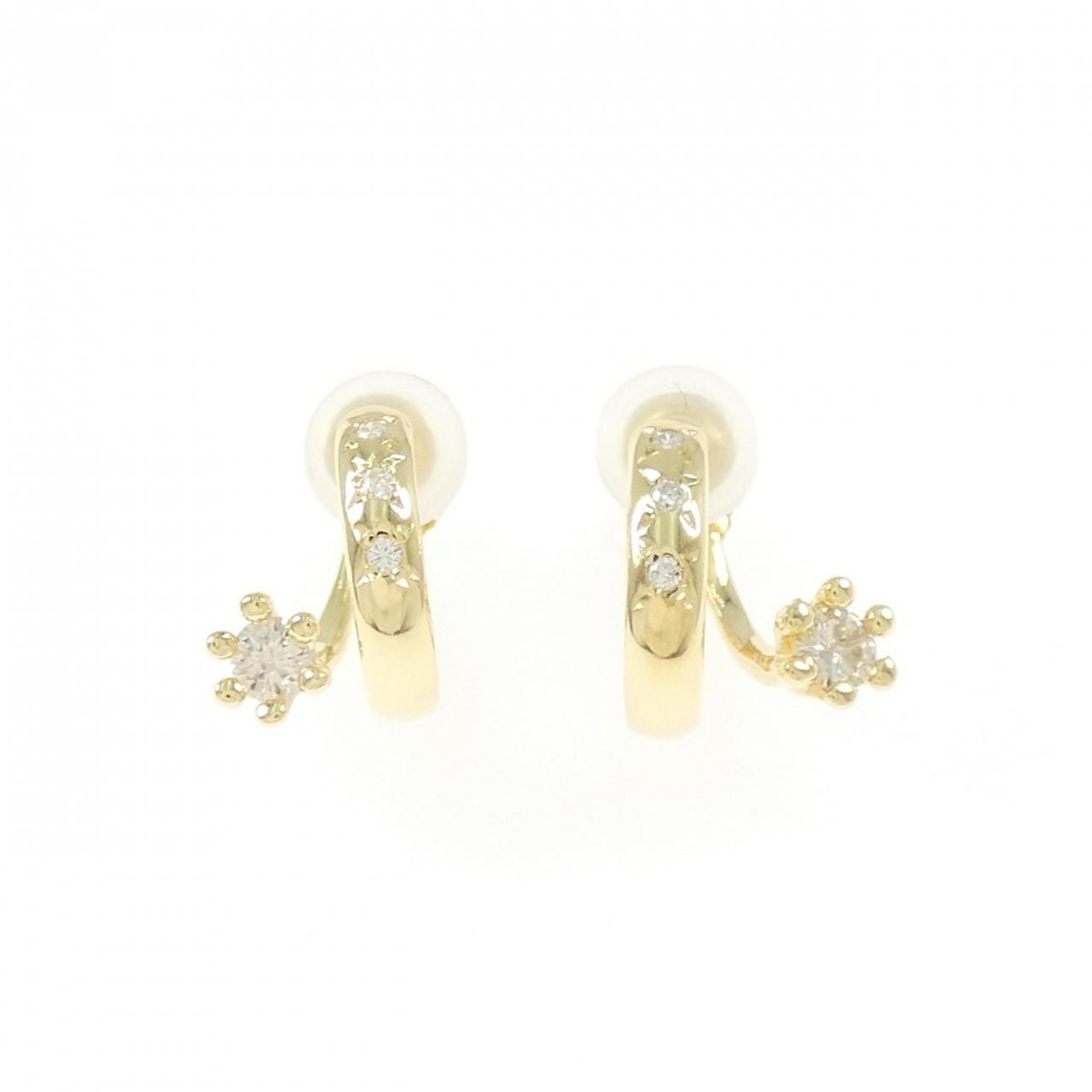 K18YG ダイヤモンド イヤリング 0.19CT