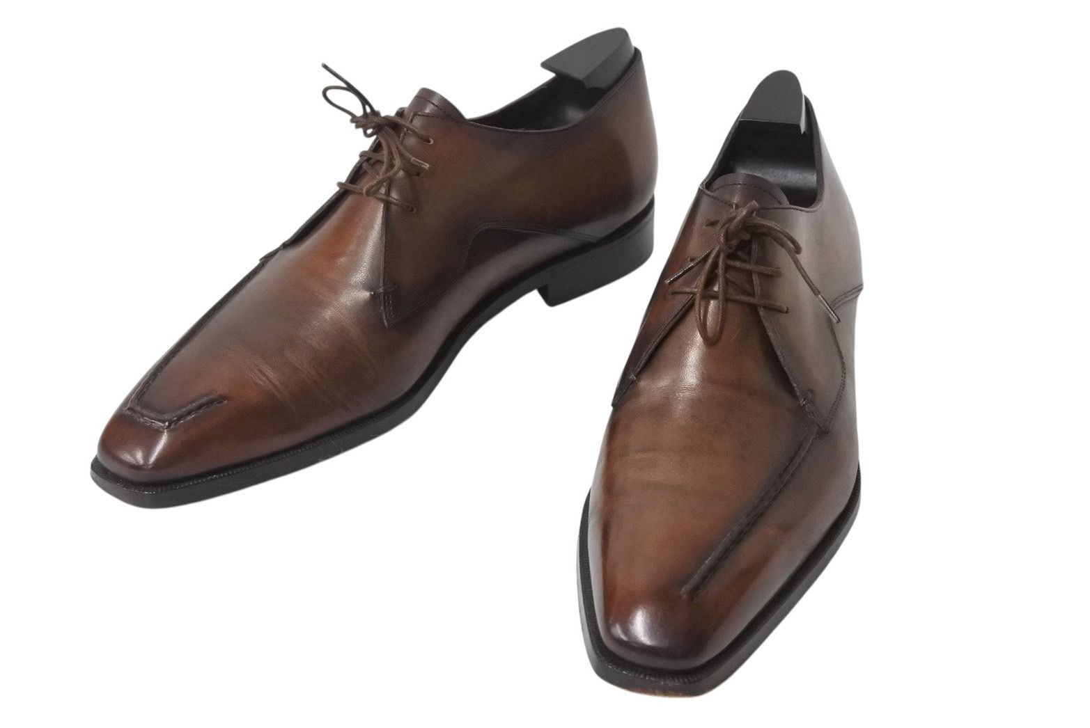 Berluti ベルルッティ ダービー パティーヌ Asymetrique Demesure アシンメトリック レースアップ シューズ 29cm 4b001786