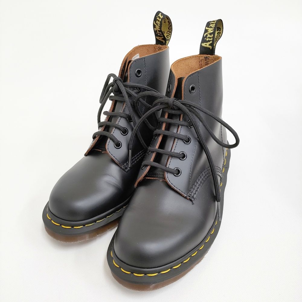 Dr.Martens イギリス製 VINTAGE 101 QUILON 6ホール UK5 定価41800円 26075001 ブーツ ブラック レディース ドクターマーチン 5-0415G♪