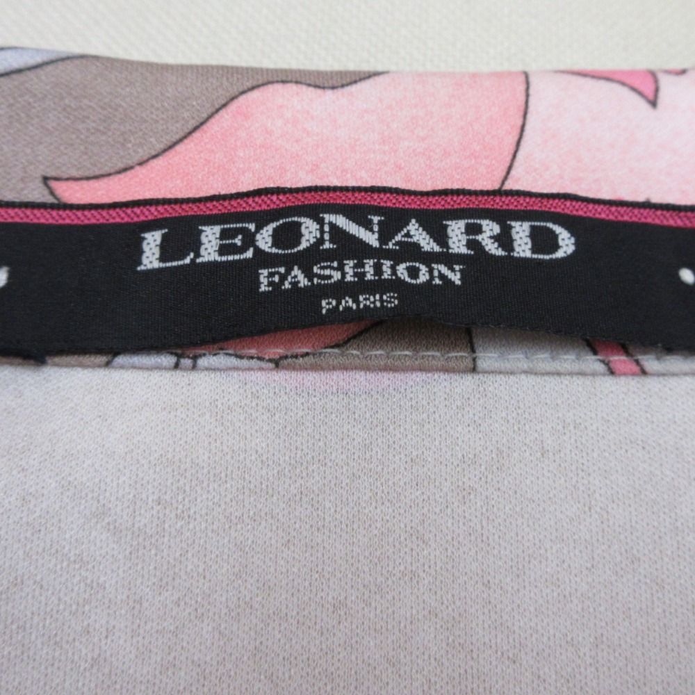 美品 LEONARD FASIHON レオナール 花柄 カンカン素材 2B