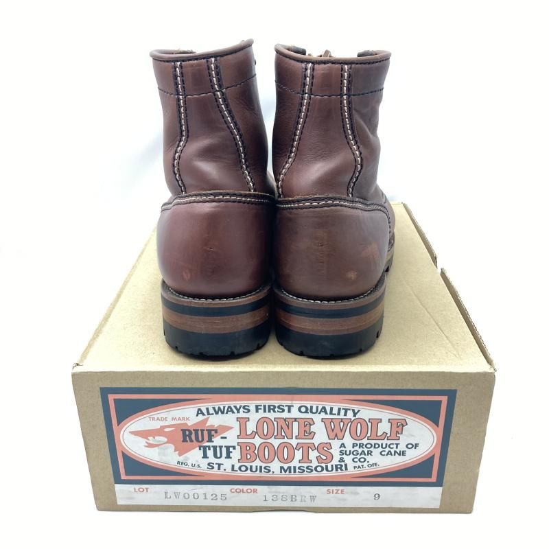中古】LONE WOLF BOOTS LOGGER ブラウン LW00125 ロンウルフ サイズ9