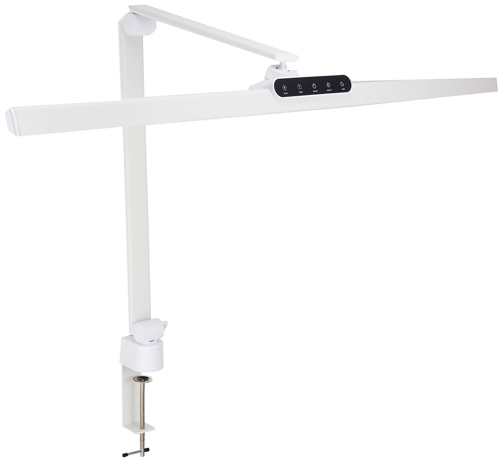 Color ホワイト デスクライト LED 照明士推奨 目に優しい 自然光デスクライト ワイド 高演色Ra95 クランプ 5段階調光 スタンドライト ホワイト