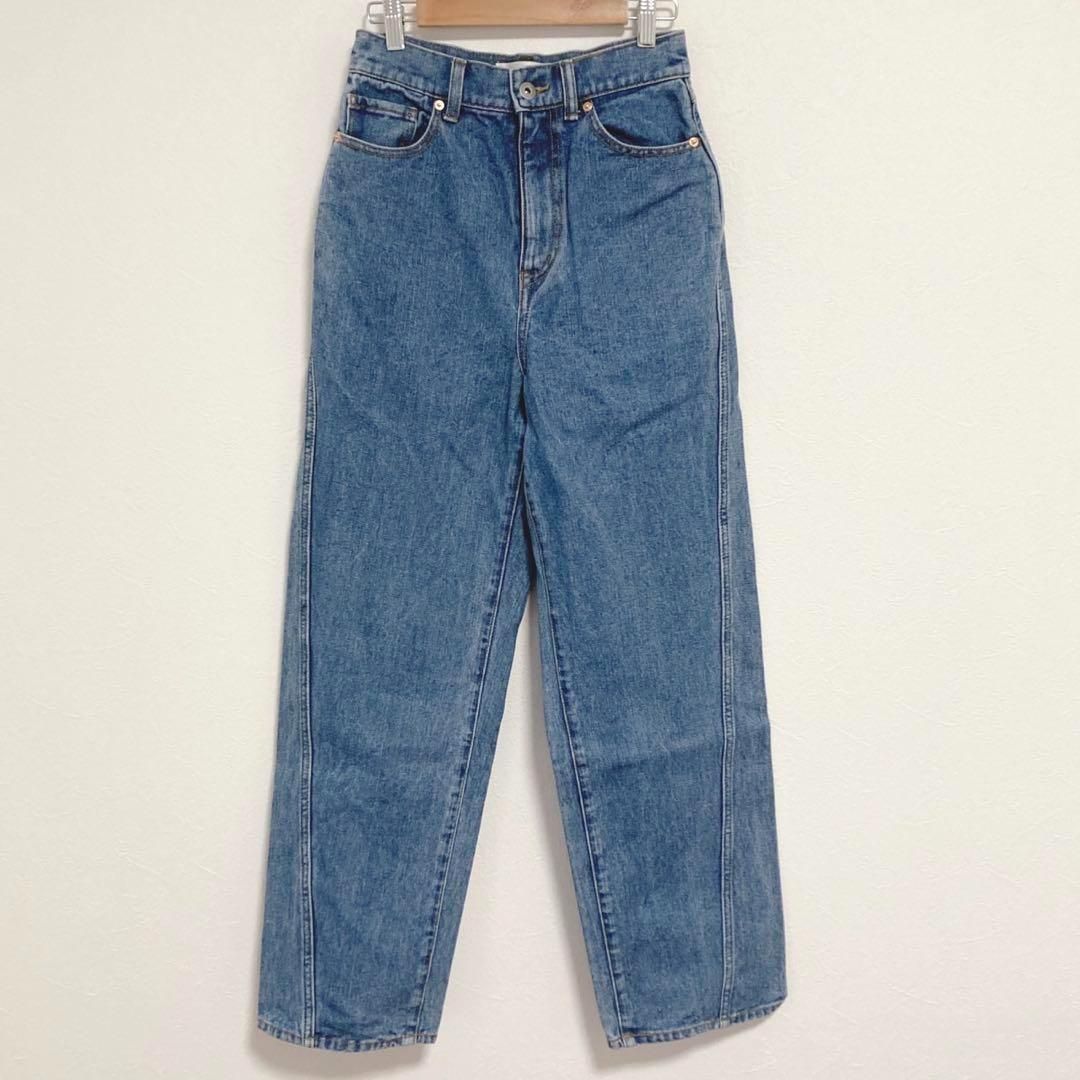 LILY BROWN ハイウエスト デニムパンツ 0 脚長 美シルエット