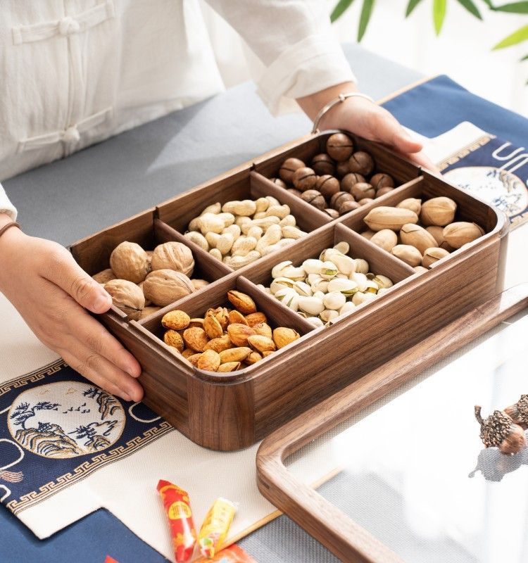 Amazon.co.jp: 木製 菓子器 卓上用 菓子皿 ナッツ・お菓子・果物
