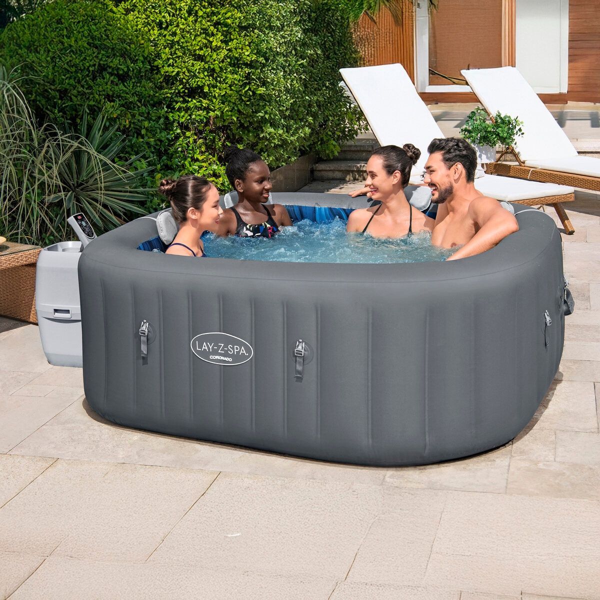 ベストウェイ コロナド 4-6人用ジャグジー機能付スパ LAY-Z-SPA 0